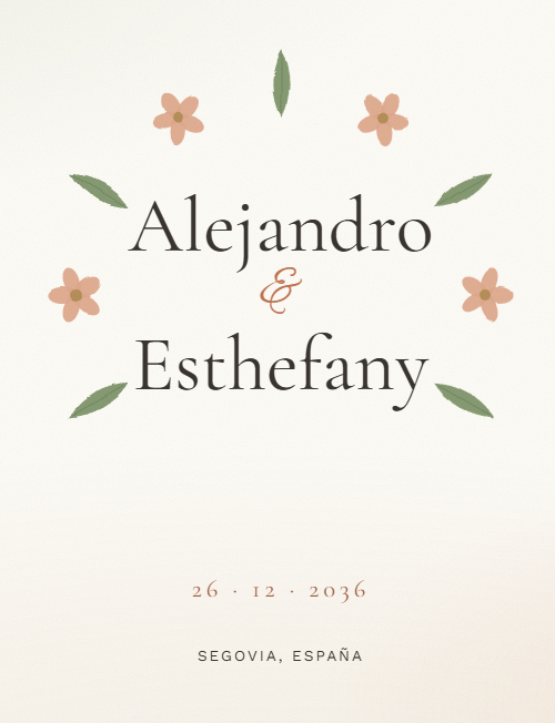 Invitación de Alejandro & Esthefany